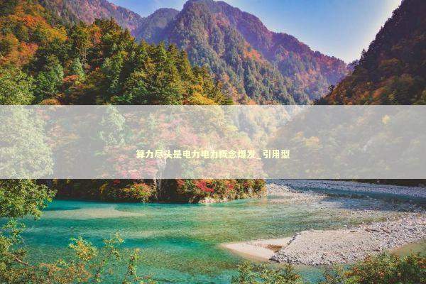 算力尽头是电力电力概念爆发_引用型 新闻