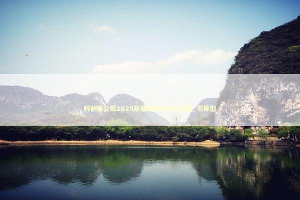 科创板公司2025年业绩预计回升显著_引用型 新闻