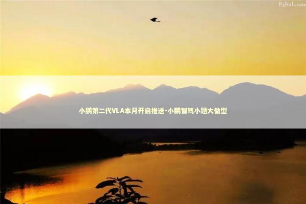 小鹏第二代VLA本月开启推送-小鹏智驾小题大做型 新闻