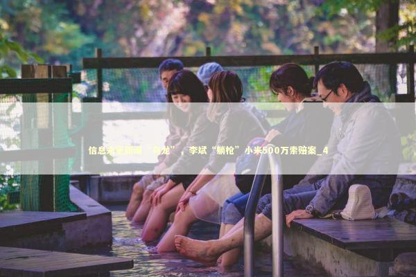 信息未更新闹“乌龙”，李斌“躺枪”小米500万索赔案_4 新闻