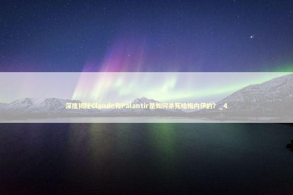 深度揭秘Claude和Palantir是如何杀死哈梅内伊的?_4 深度揭秘Claude和Palantir是如何杀死哈梅内伊的?_4 新闻