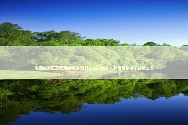 隐藏在浏览器背后的秘密:为什么越来越多人都悄悄换成了这款工具 IT技术